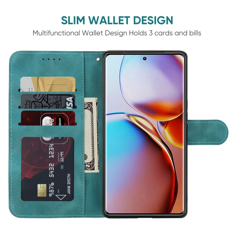 For Motorola Edge+ 2023 Skin Feel Geometric Lines Leather Phone Case