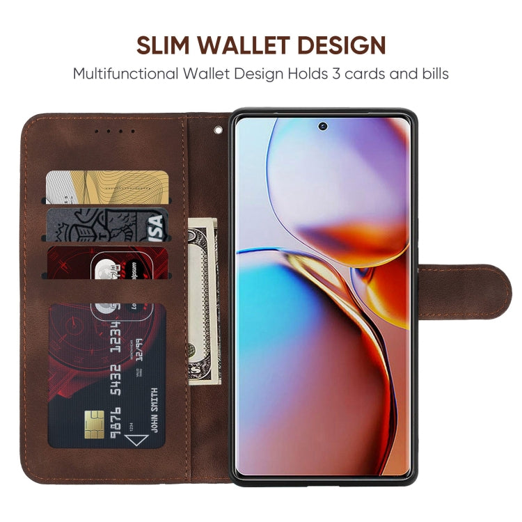 For Motorola Edge+ 2023 Skin Feel Geometric Lines Leather Phone Case