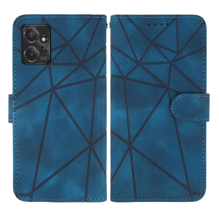 For Motorola Moto G 5G 2023 Skin Feel Geometric Lines Leather Phone Case