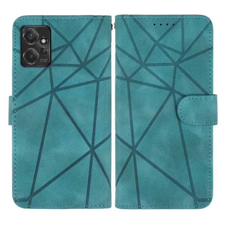For Motorola Moto G 5G 2023 Skin Feel Geometric Lines Leather Phone Case