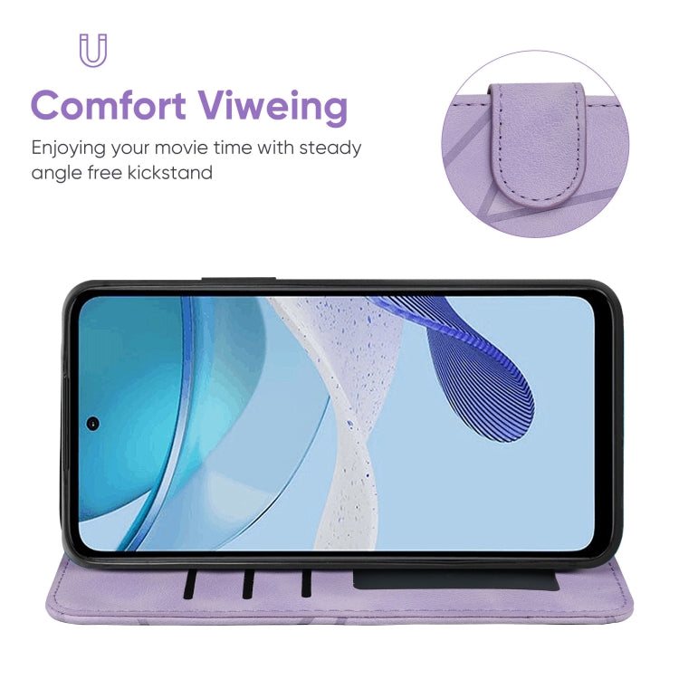 For Motorola Moto G 5G 2023 Skin Feel Geometric Lines Leather Phone Case