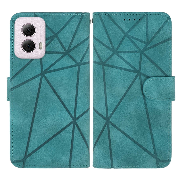 For Motorola Moto G Power 5G 2024 Skin Feel Geometric Lines Leather Phone Case