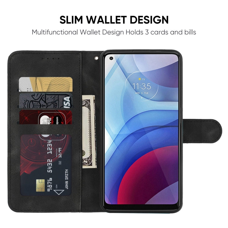 For Motorola Moto G Power 2021 Skin Feel Geometric Lines Leather Phone Case