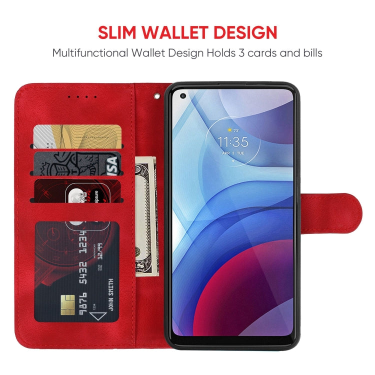 For Motorola Moto G Power 2021 Skin Feel Geometric Lines Leather Phone Case