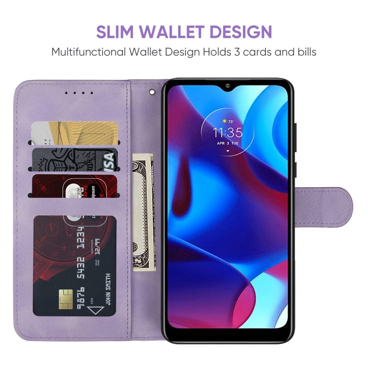 For Motorola Moto G Pure 2021 Skin Feel Geometric Lines Leather Phone Case