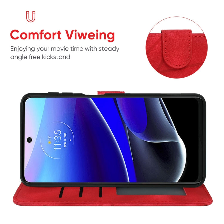 For Motorola Moto G Stylus 5G 2022 Skin Feel Geometric Lines Leather Phone Case