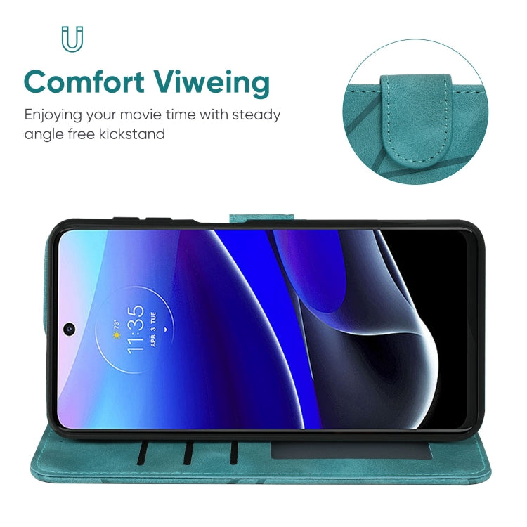 For Motorola Moto G Stylus 5G 2022 Skin Feel Geometric Lines Leather Phone Case