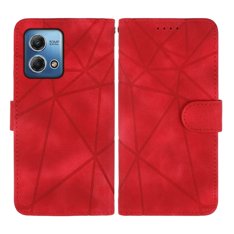 For Motorola Moto G Stylus 5G 2023 Skin Feel Geometric Lines Leather Phone Case