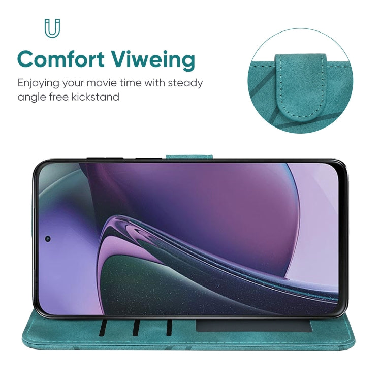 For Motorola Moto G Stylus 5G 2023 Skin Feel Geometric Lines Leather Phone Case