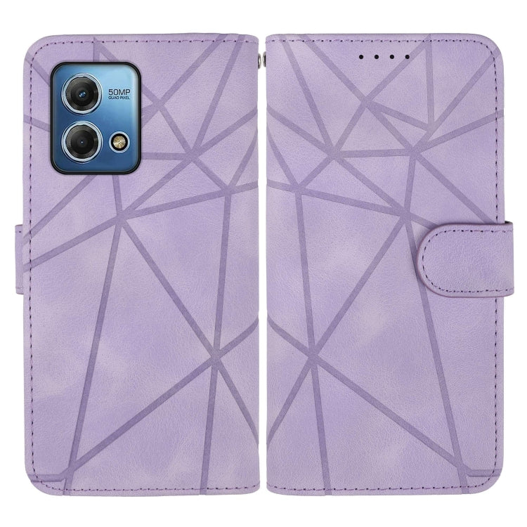For Motorola Moto G Stylus 5G 2023 Skin Feel Geometric Lines Leather Phone Case