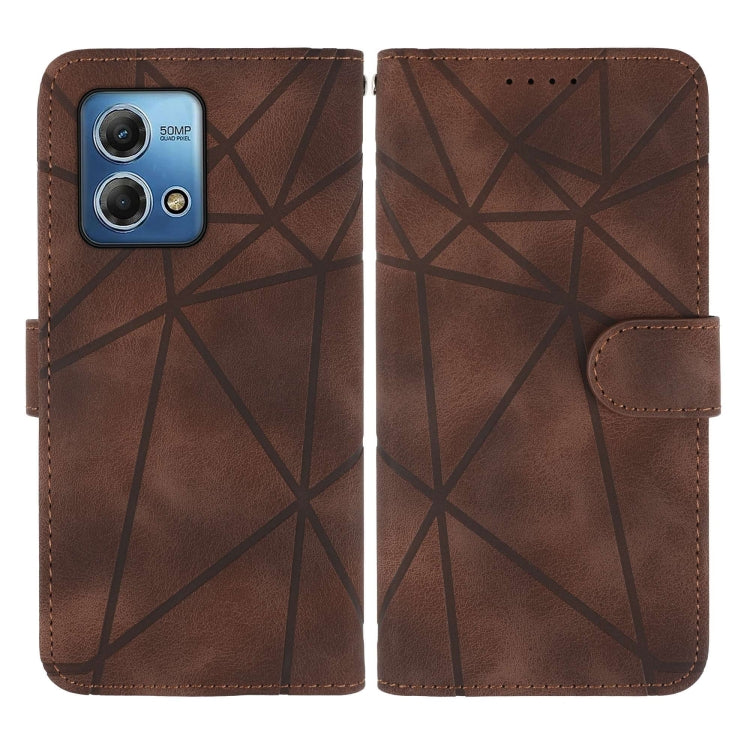 For Motorola Moto G Stylus 5G 2023 Skin Feel Geometric Lines Leather Phone Case