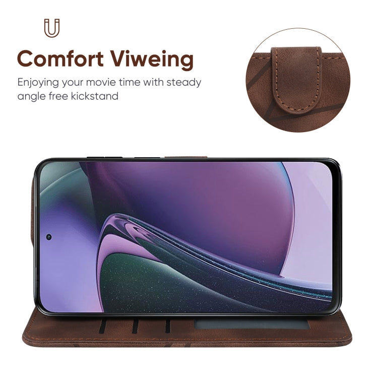 For Motorola Moto G Stylus 5G 2023 Skin Feel Geometric Lines Leather Phone Case