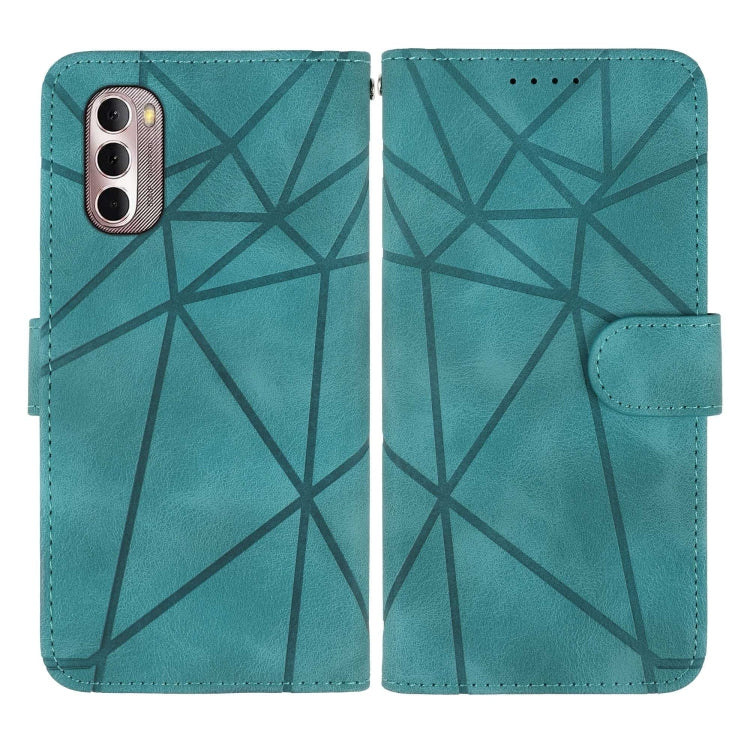 For Motorola Moto G Stylus 4G 2022 Skin Feel Geometric Lines Leather Phone Case
