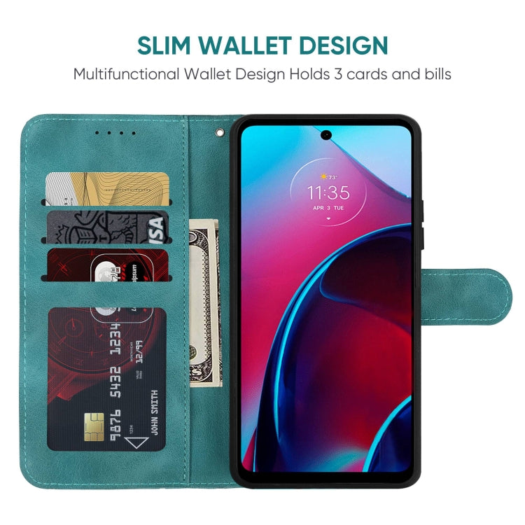 For Motorola Moto G Stylus 4G 2022 Skin Feel Geometric Lines Leather Phone Case