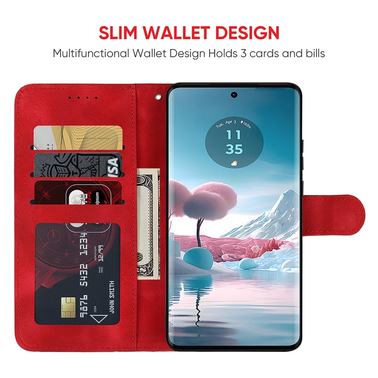 For Motorola Moto E13 Skin Feel Geometric Lines Leather Phone Case