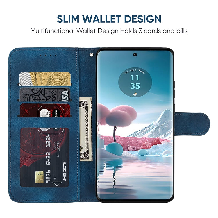 For Motorola Moto E13 Skin Feel Geometric Lines Leather Phone Case