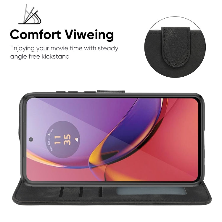 For Motorola Moto G84 Skin Feel Geometric Lines Leather Phone Case