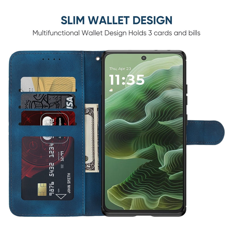 For Motorola Moto G35 Skin Feel Geometric Lines Leather Phone Case