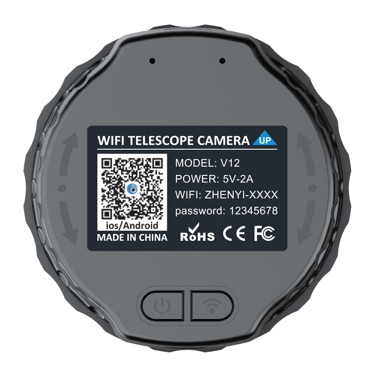 V12 2K WiFi HD Telescope Eyepiece Outdoor Portable Mirror Camera