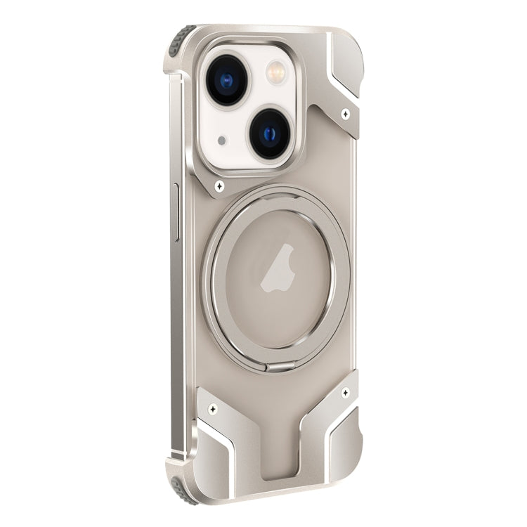 For iPhone 15 Borderless MagSafe Rotating Holder Transparent Phone