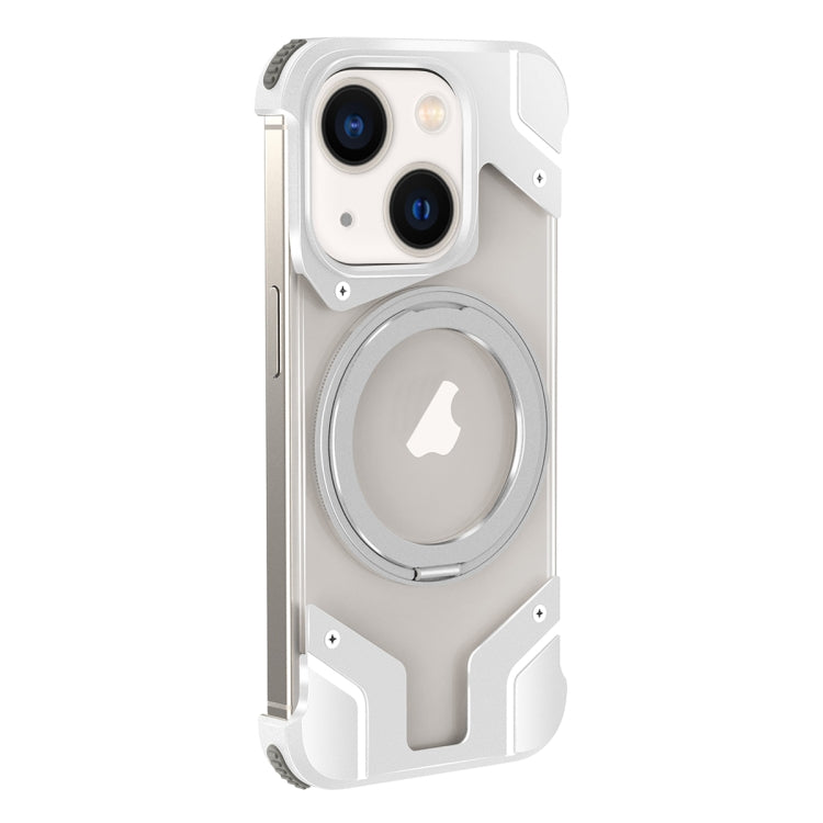For iPhone 15 Borderless MagSafe Rotating Holder Transparent Phone