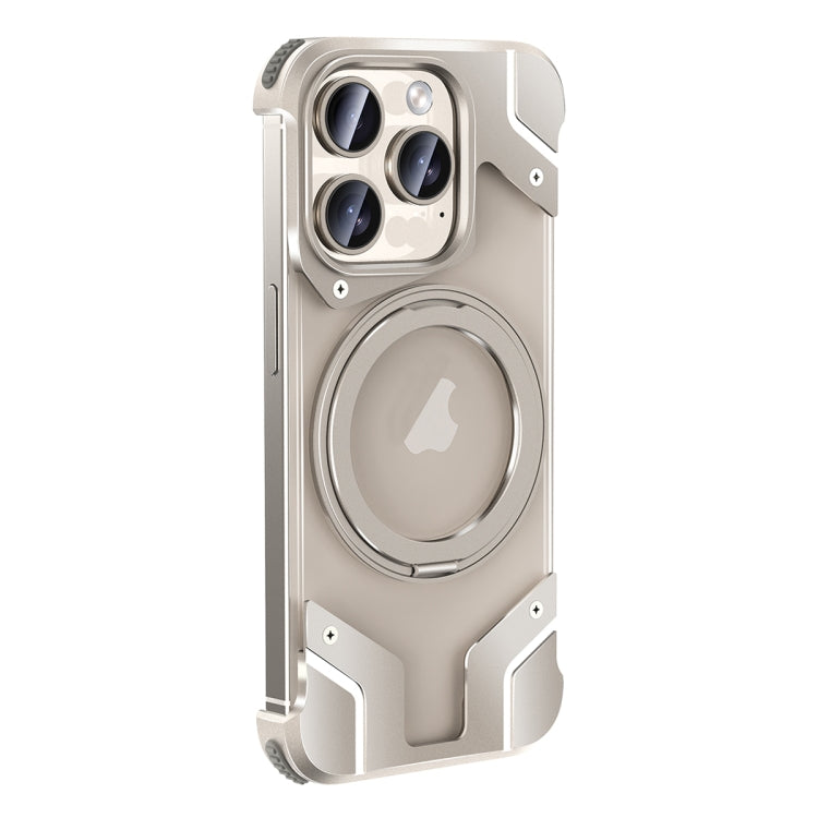 For iPhone 15 Pro Max Borderless MagSafe Rotating Holder Transparent Phone
