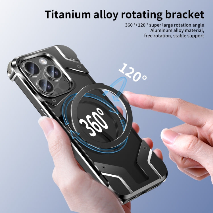 For iPhone 15 Plus Borderless MagSafe Rotating Holder Transparent Phone