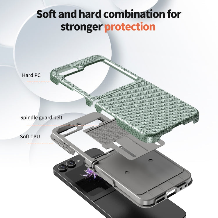 For Samsung Galaxy Z Flip6 / Flip7 FE Checkered Pattern TPU+PC Shockproof Phone Case
