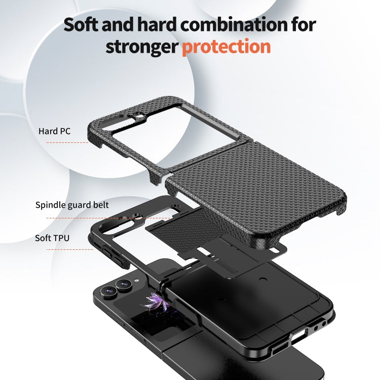 For Samsung Galaxy Z Flip6 / Flip7 FE Checkered Pattern TPU+PC Shockproof Phone Case