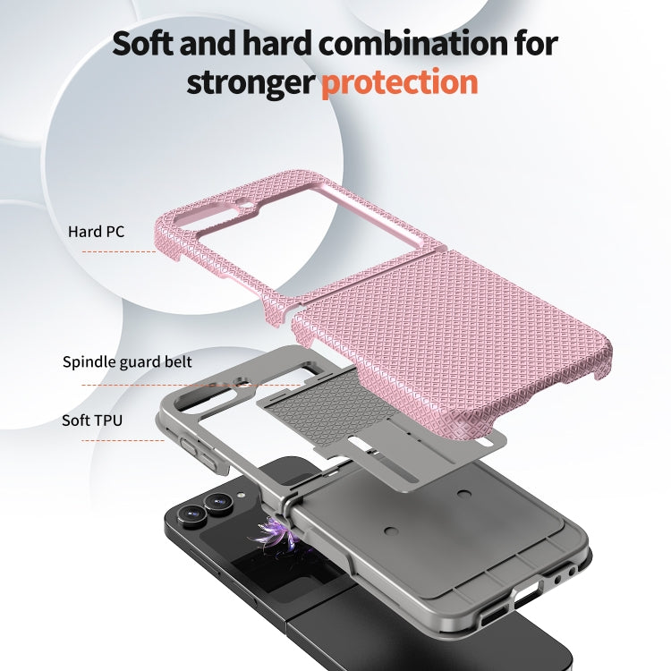 For Samsung Galaxy Z Flip6 / Flip7 FE Checkered Pattern TPU+PC Shockproof Phone Case