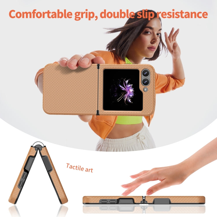 For Samsung Galaxy Z Flip6 / Flip7 FE Checkered Pattern TPU+PC Shockproof Phone Case