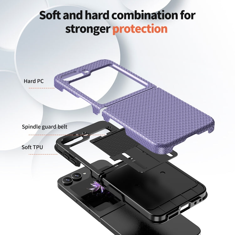 For Samsung Galaxy Z Flip6 / Flip7 FE Checkered Pattern TPU+PC Shockproof Phone Case