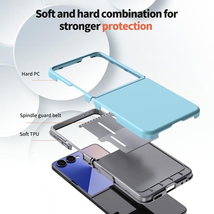 For Samsung Galaxy Z Flip7 5G Flat Skin Feel TPU+PC Shockproof Phone Case