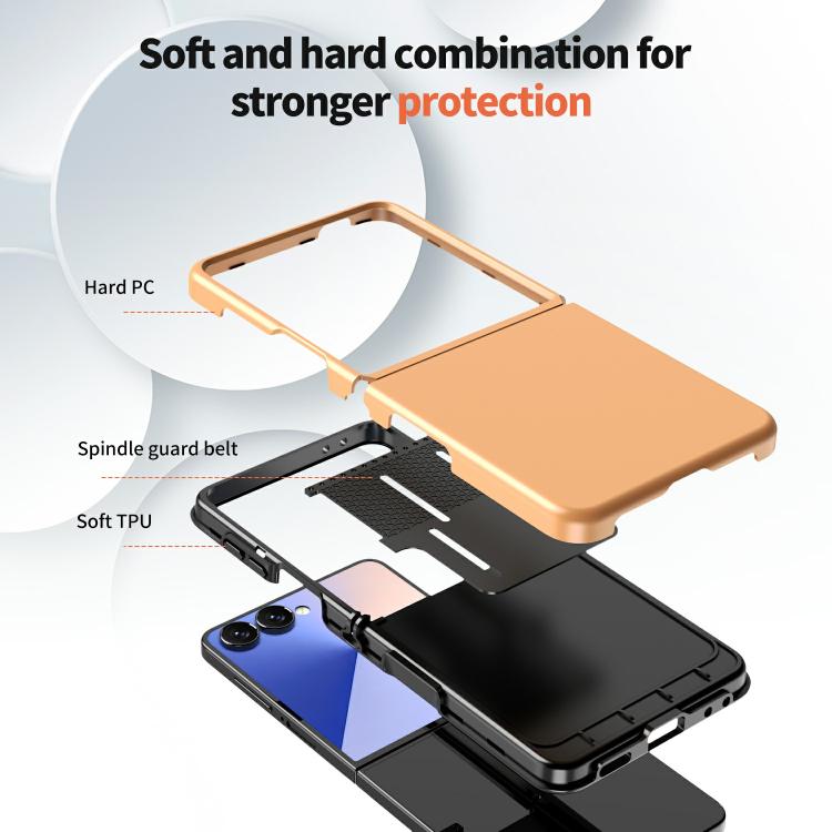 For Samsung Galaxy Z Flip7 5G Flat Skin Feel TPU+PC Shockproof Phone Case