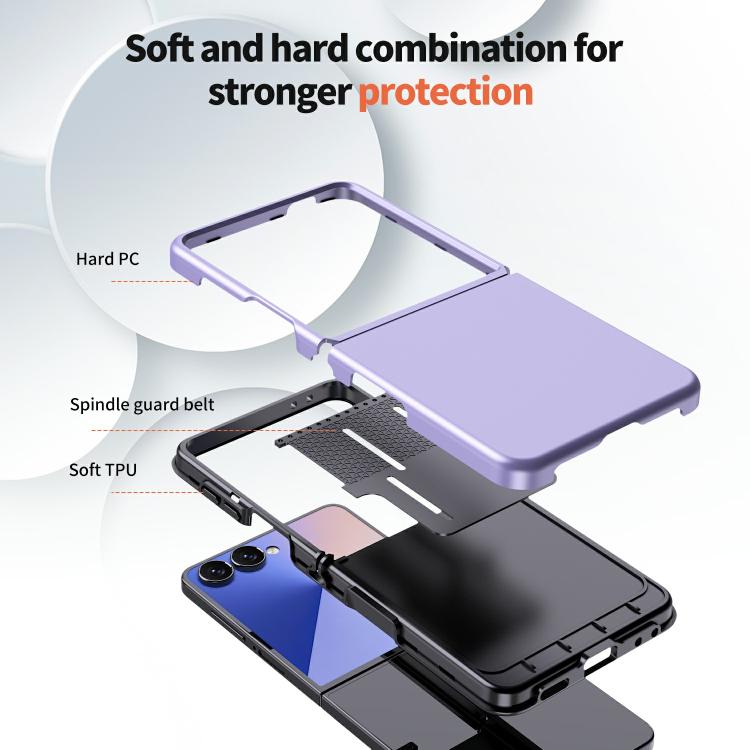 For Samsung Galaxy Z Flip7 5G Flat Skin Feel TPU+PC Shockproof Phone Case