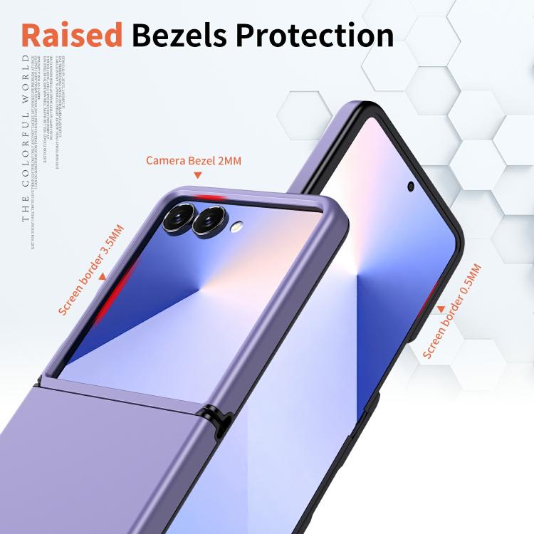 For Samsung Galaxy Z Flip7 5G Flat Skin Feel TPU+PC Shockproof Phone Case