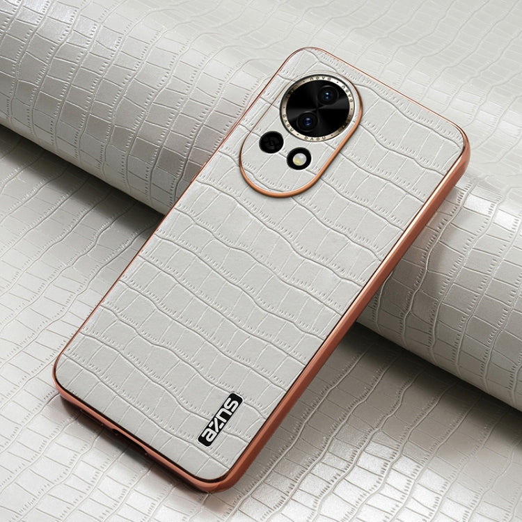 For Huawei nova 13 / nova 12 AZNS Electroplated Frame Crocodile Texture Full Coverage Phone Case
