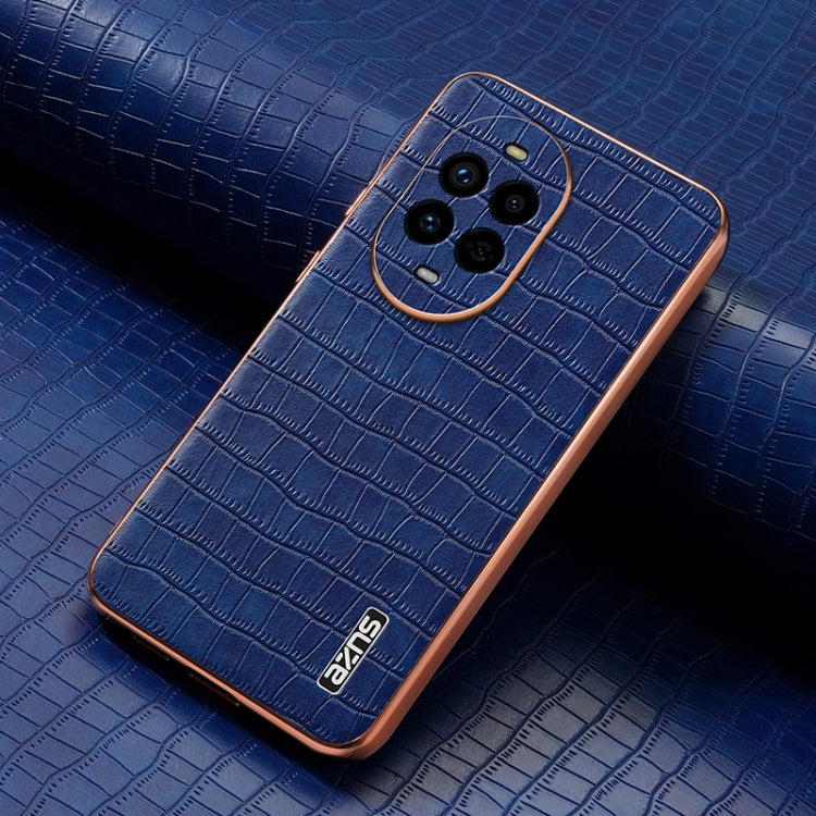 For Huawei nova 13 Pro AZNS Electroplated Frame Crocodile Texture Full Coverage Phone Case