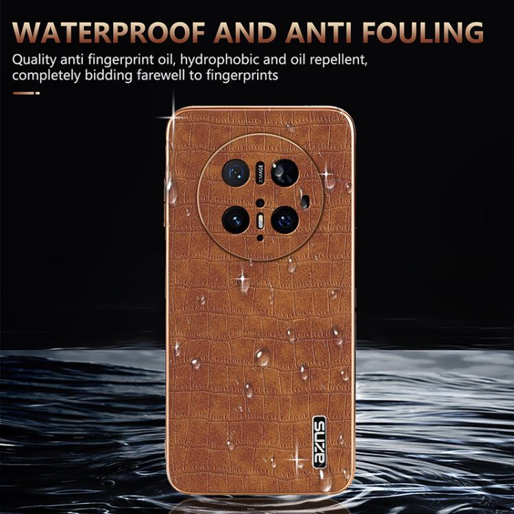 For Huawei Mate 70 Pro / 70 Pro+ AZNS Electroplated Frame Crocodile Texture Full Coverage Phone Case