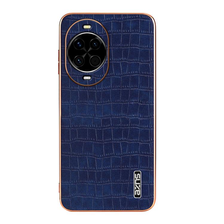 For Huawei nova 14 AZNS Electroplated Frame Crocodile Texture Full Coverage Phone Case