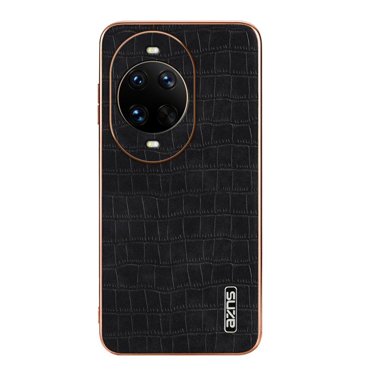 For Huawei nova 14 Pro AZNS Electroplated Frame Crocodile Texture Full Coverage Phone Case