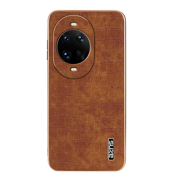 For Huawei nova 14 Pro AZNS Electroplated Frame Crocodile Texture Full Coverage Phone Case