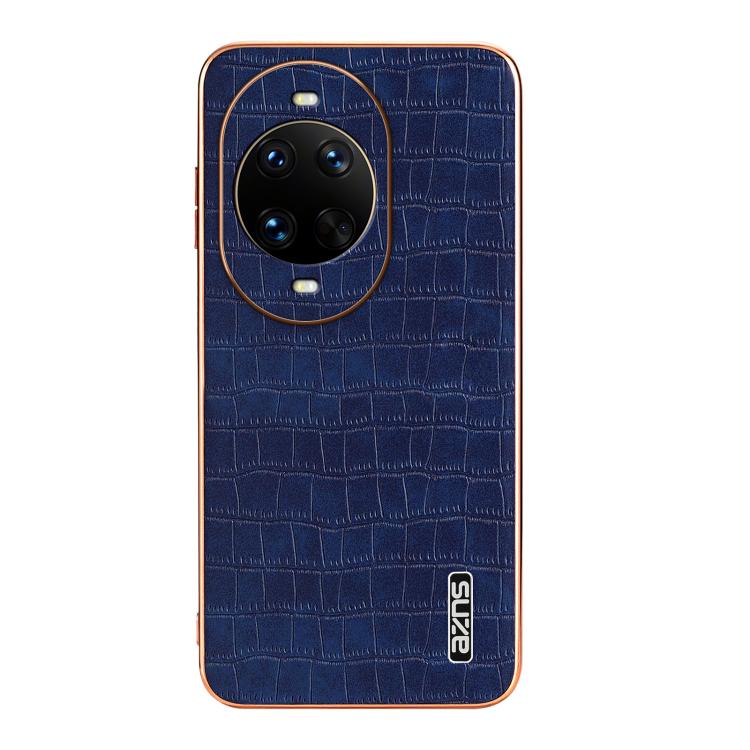 For Huawei nova 14 Ultra AZNS Electroplated Frame Crocodile Texture Full Coverage Phone Case