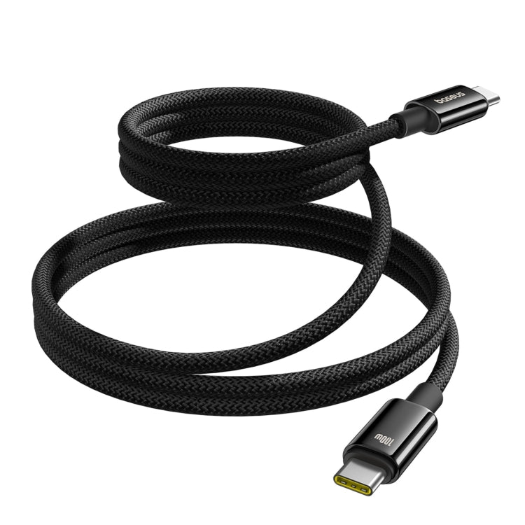 Baseus Tungsten Gold 1m 100W USB-C / Type-C to Type-C Magnetic Charging Cable - Black
