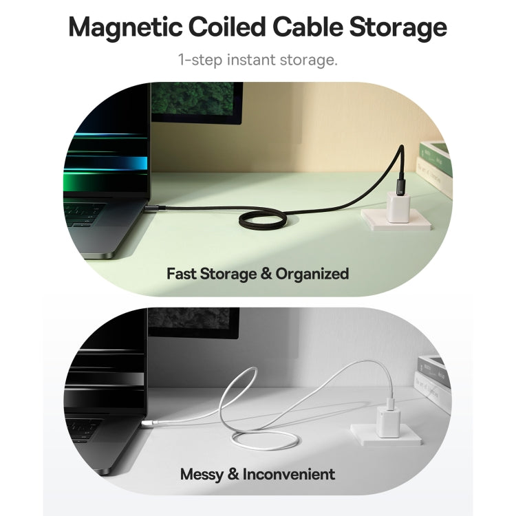 Baseus Tungsten Gold 1m 100W USB-C / Type-C to Type-C Magnetic Charging Cable - Black