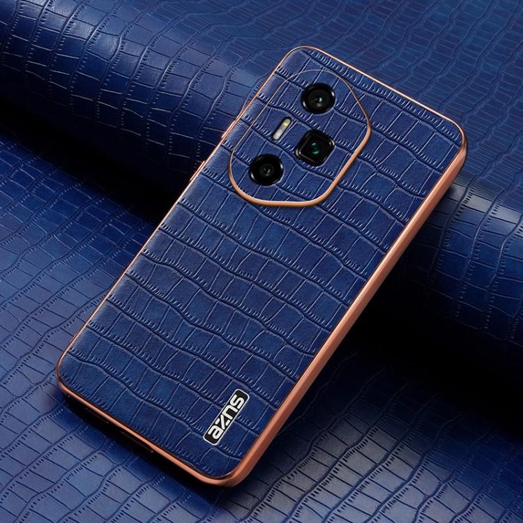 For Honor 300 Ultra AZNS Electroplated Frame Crocodile Texture Full Coverage Phone Case