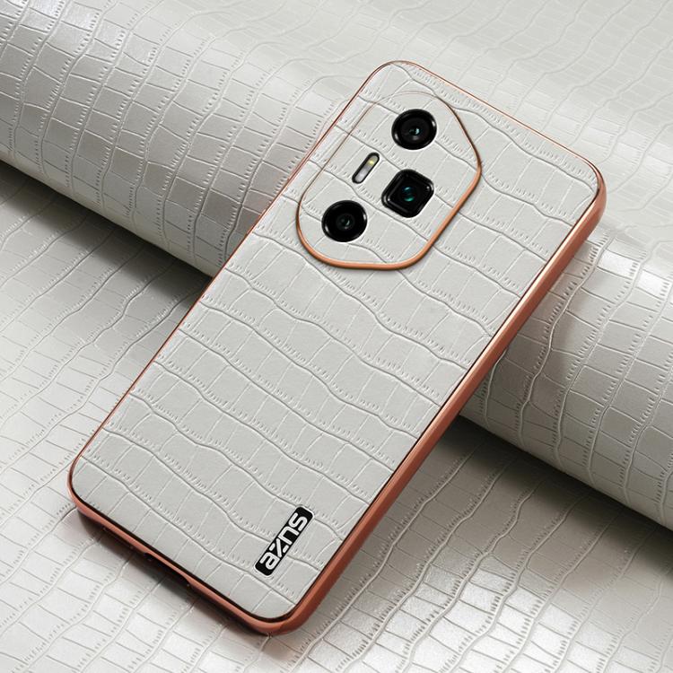 For Honor 300 Ultra AZNS Electroplated Frame Crocodile Texture Full Coverage Phone Case