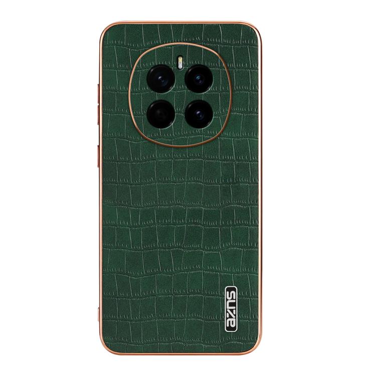 For Honor Magic7 AZNS Electroplated Frame Crocodile Texture Full Coverage Phone Case