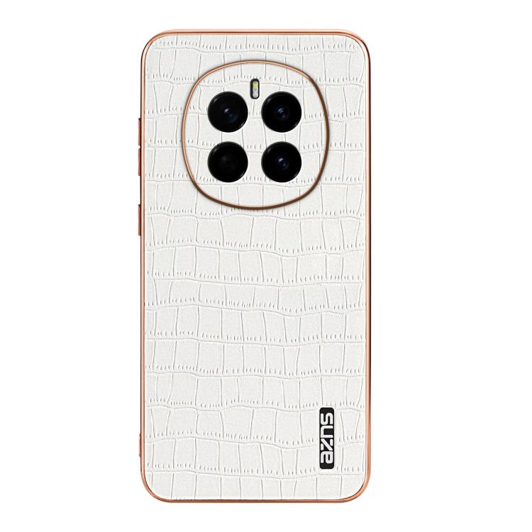 For Honor Magic7 AZNS Electroplated Frame Crocodile Texture Full Coverage Phone Case