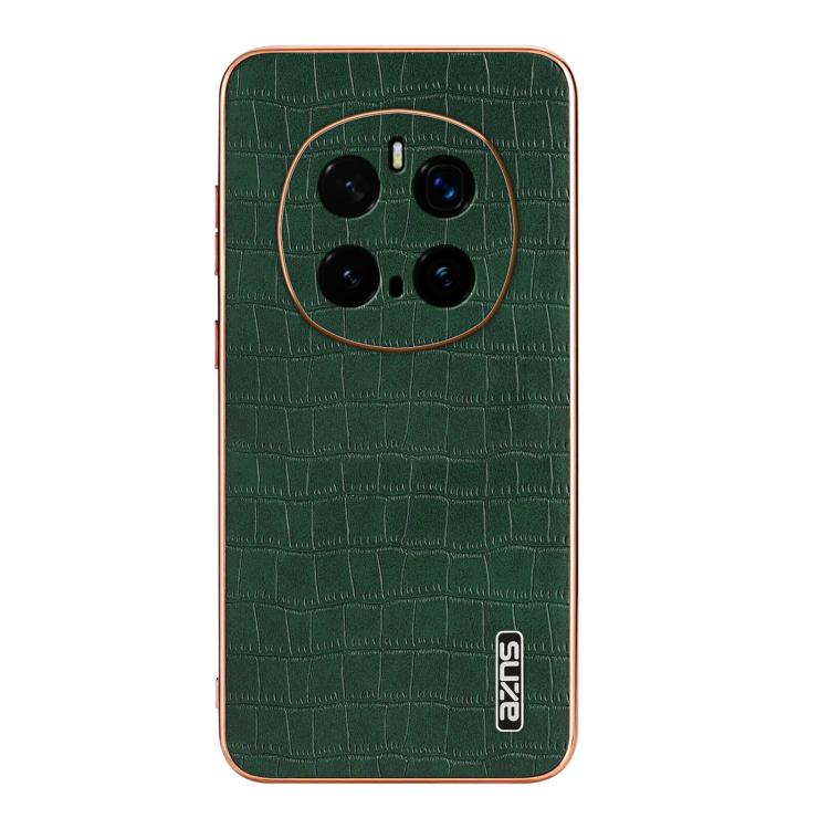 For Honor Magic7 Pro AZNS Electroplated Frame Crocodile Texture Full Coverage Phone Case